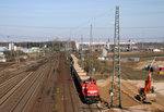 HGK DE 1002 hat Abraum von der Baustelle der Kölner Nord-Süd-U-Bahn nach Hürth-Kalscheuren gebracht.