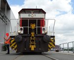 HFM Krauss Maffei MH05 Lok D1 (98 80 0505 009-7 D-HFM) Downside am 17.07.16 beim Osthafen Festival 2016 in Frankfurt