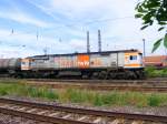 Die Tiger der HVLE kommt am 18.06.2010 mit einem Kesselzug durch Magdeburg Rothensee