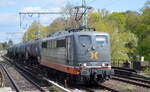 Hectorrail mit 162.006  Hauser  (91 80 6 151 066-8 D-HCTOR) und Kesselwagenzug (Benzin) am 28.04.22 Berlin Buch.