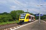 HLB VT 207 (640 107) als RB 95 (61680)  Sieg-Dill-Bahn  erreicht am 02.06.17 den Bahnhof Haiger auf der Fahrt von Dillenburg nach Siegen Hbf.
