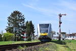GTW HLB119 passiert das Einfahrsignal Beienheim auf den Weg nach Nidda.

Beienheim 24.04.2021