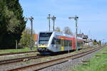 GTW HLB 119 passiert die Ausfahrsignale in Beienheim auf der Fahrt nach Nidda.

Beienheim 24.04.2021