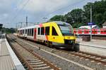 HLB VT 252 (648 152/652) als RB 90 (61615)  Westerwald-Sieg-Bahn  Siegen Hbf - Westerburg verlässt am 13.08.17 den Bahnhof Au (Sieg).