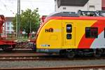 HLB Alstom Coradia Continental 1440 162-4-5 (ET 162) von der Seite am 19.06.18 in Hanau Hbf vom Bahnsteig aus fotografiert