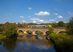   Der VT 501 (95 80 1648 101-1 D-HEB / 95 80 1648 601-0 D-HEB) ein Alstom Coradia LINT 41 der neuen Generation der HLB (Hessische Landesbahn GmbH) fährt am 28.08.2018 als RB90