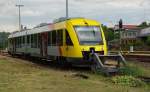 60 Jahre PIKO mit Tag der offenen Tr und einigen Sonderzgen am 20.06.2009 in Sonneberg Hbf. Hier: VT 208.1 der HLB.