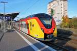 HLB (Hessische Landesbahn) Alstom Coradia Continental ET342 am 03.11.18 in Frankfurt am Main Höchst Bahnhof 