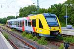 HLB Alstom Lint 41 VT603 in Frankfurt Höchst vom Bahnsteig aus fotografiert am 24.06.23