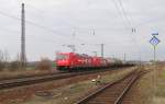 HGK 185 632-7 + 185 605-3 mit dem DGS 59898 von Grokorbetha nach Wrzburg Rbf, in Naumburg (S); 05.04.2010
