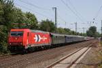 HGK 185 603-8 mit einem Sonderzug bei der Durchahrt durch Dsseldorf-Oberbilk am 16.07.2010