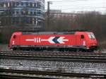 185 584-0 der HGK war abgestellt am 07.12.13 beim bhf wilhelmsburg