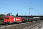 HGK 185 605 mit DGS 81672 (Hamburg Hohe Schaar–Neustadt [Donau]) am 30.09.2011 in Rotenburg (Wmme)