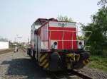 Krauss Maffei MH05 der Hafenbahn Frankfurt alias D1 in Hanau Hafen am 24.04.11