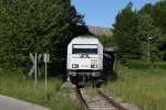 PCT 223 155 mit einem Autozug am 13.06.2013 bei Lohhof.