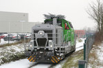 In Bremen-Sebaldsbrück konnte ich diese Vossloh G 6 am 5. Januar 2016 ablichten.
Die Lok ist für PCT im Einsatz.