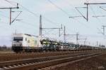 PCT 223 155 mit Autotransportzug in Dedensen G�mmer, Februar 2017.