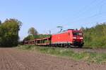 185 161-7 (DB) mit einem leeren Autotransportzug in Ratingen Lintorf, 28.