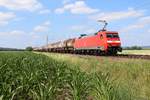 152 159-0 DB mit Kesselwagen bei Niedernjesa am 20.06.2017  