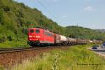 DB 151 103-9 mit G�terzug in Erpel, Juli 2014.