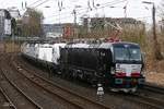 193 644/X4 E-644 MRCE Vectron  mit 7 weiteren Vectrons in Wuppertal, am 11.03.2017.