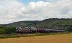 193 875 führte am 16.06.17 einen Kesselwagenzug durch Himmelstadt Richtung Würzburg.