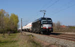 193 650 führte am 05.04.20 einen Kesselwagenzug durch Greppin Richtung Bitterfeld.