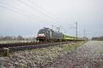 MRCE ES 64 U2 - 030 mit dem FLX 30 auf dem Weg nach Köln in Kamen-Westick (23.12.2021)