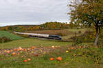 185 555 MRCE mit einem Gaskesselzug bei Laaber Richtung Regensburg, 24.10.2020