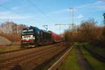 MRCE/Dispolok Siemens Vectron X4-E 865 (193 865-3) mit einer RB51 in Hanau Einfahrt Nordseite am 04.02.23