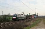 MRCE ES 64 U2-069 mit einem weiteren Containerzug,gen Misburg unterwegs (Ahlten 08.04.10)