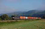 ES 64 U2-065 mit Containerzug am 20.08.2011 bei Himmelstadt