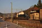 185 545 (91 80 6185 545-1-D-DISPO) mit Kesselzug am 05.03.2013 in Knigstein / Sachsen