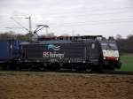 MRCE/Dispolok ERS Railways ES 64 F4 286 (189 286) bei Walluf am 27.02.14 