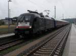 Nach der Abfahrt,am 29.Juni 2014,in Binz gab es für ES64U2-099,mit dem TEE Rheingold nach Koblenz,auf Rügen keinen weiteren halt,so durchfuhr der Zug auch den Bahnhof Bergen/Rügen.