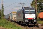 185 407-4 für TXL unterwegs auf der KBS 425 am BÜ 13,272 bei Recklinghausen 27.8.2014