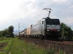 189 983 der MRCE fuhr am 6.9.14 mit einem KLV die linke Rheinstrecke hinab.
