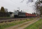 185 567-5 mit Containerzug in Fahrtrichtung Süden.