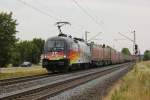 182 560  25 Jahre Mauerfall  Taurus mit einem KLV Aufliegerzug am 17.07.2015 in Thüngersheim.