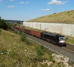 MRCE/Dispolok Siemens Vectron X4 E-866 (193 866) am 18.08.16 bei Neuhof (Kreis Fulda) auf der KBS615