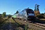 MRCE/Dispolok Siemens Taurus ES 64 U2-008 (182 508) mit Flixtrain am 27.09.18 bei Hanau West