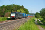 ES64 F4-283 mit dem DGS 42978 (Wien Freudenau Terminal - Viersen) bei Postbauer-Heng, 04.06.2019