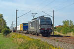 Mit einem Schenker-KLV-Zug von Rostock nach Verona rollte 193 706 am 04.09.22 durch Greppin Richtung Bitterfeld. 