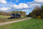 182 595 MRCE als Tfzf bei Mimberg Richtung N�rnberg, 06.04.2022