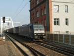 MRCE 185 567-5 mit Gterzug aus Mannheim kommend, fhrt in Ludwigshafen Mitte Richtung Ludwigshafen Hbf. 31.10.2007