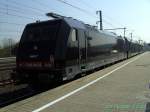 E 484 104  mit 2 anderen  Schwestern  bei der berfhrungsfahrt nach Mnchen.
Vaihingen (Enz) 2.4.07