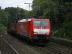 Railion (MRCE 189 096-1) mit Rungen-und Kesselwagen in Bochum Hamme nach Hagen Vorhalle.(03.09.2008)