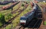 ES 64 F4 - 283 zieht am 22.08.10 einen Kesselwagenzug aus dem Rbf Halle(S) Richtung Magdeburg/Bitterfeld.