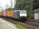 ES 64 F4-010 der MRCE fuhr mit einen intermodal am 05.09.13 durch hh-harburg