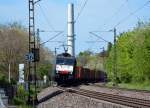 ES 64 F4-104 (189 104) MRCE - Containerzug im Gleisbogen Bonn-Friesdorf - 24.04.2015